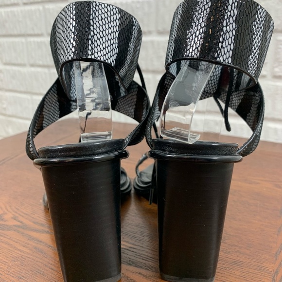 SOL SANA Chuck II Heel in Black & White Snakeskin 40 9 - Picture 6 of 11